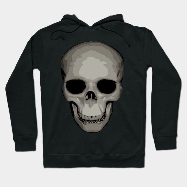 Human Cranium Vector Halloween Gothic Art Hoodie by taiche